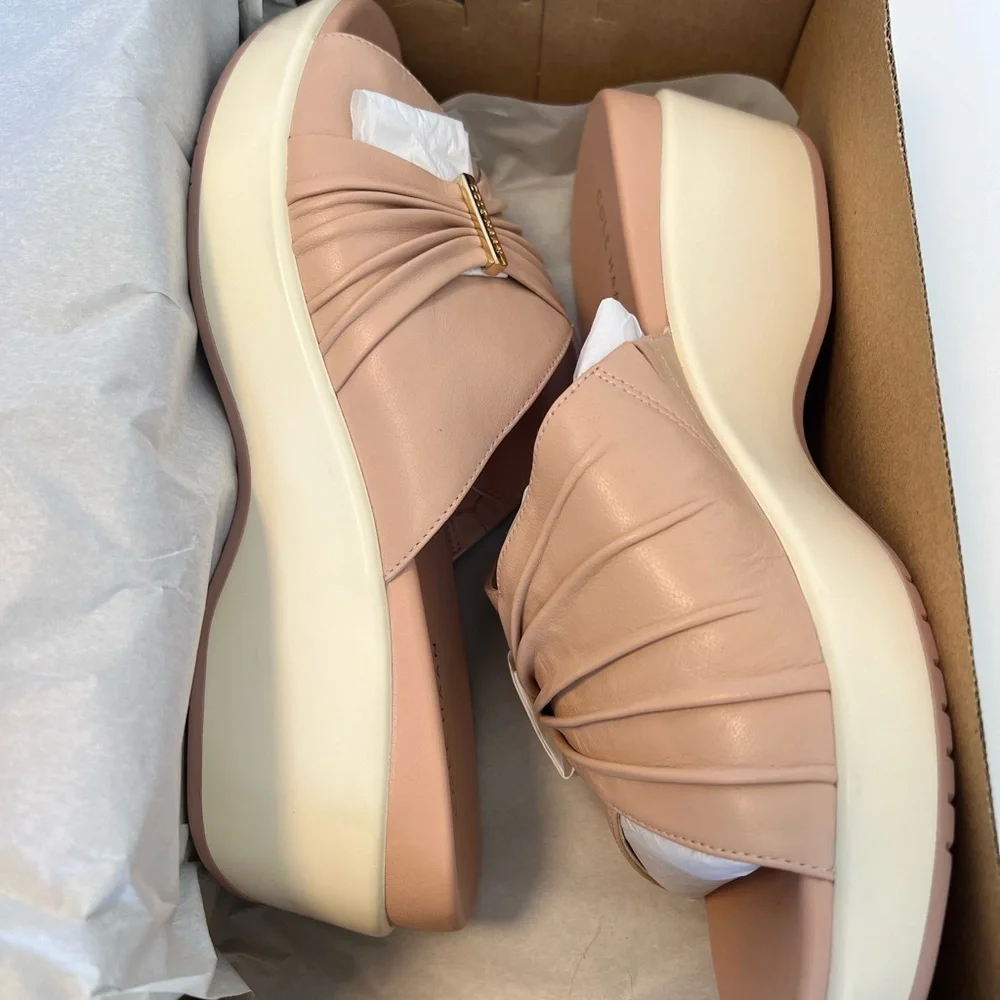 Cole Haan Women’s Aubree Grand Ruched Slide Sandal Brand New Never Worn size 8.5 - Picture 3 of 10